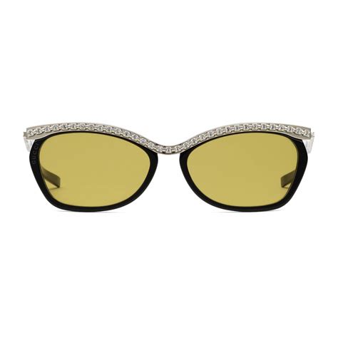 gucci rectangle sunglasses acetone|gucci sunglasses with swarovski crystals.